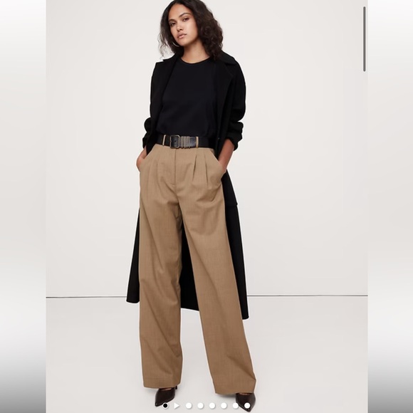 NWT Banana Republic Soho High-Rise Wide-Leg Italian Wool
Pant Sz 12 - Picture 1 of 13
